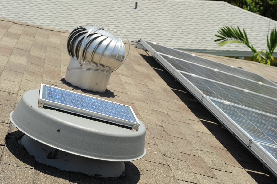 Solar roof vents